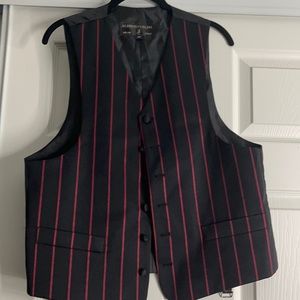 striped suit vest